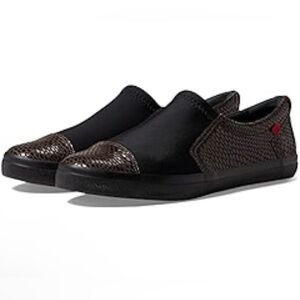 Marc Joseph Hickory Snake Chocolate Brown Black Slip-On Shoes Women’s Sz 8.5